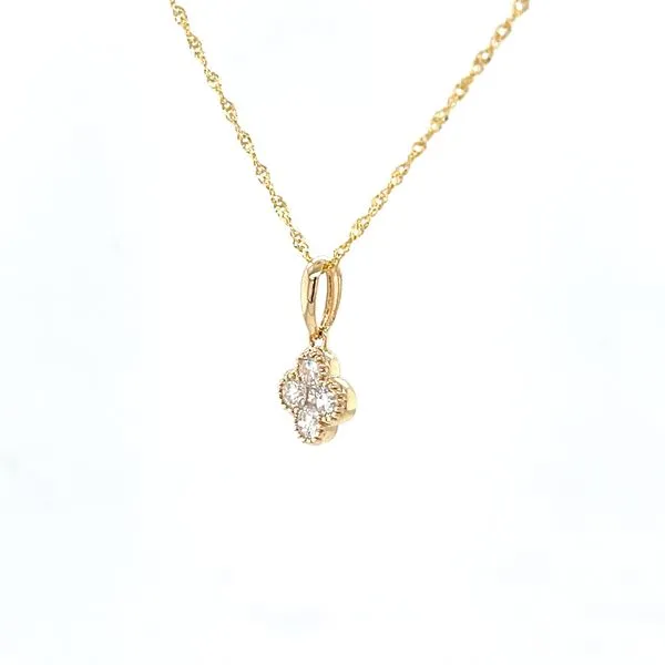 14K Yellow Gold Diamond Pendant Necklace Image 2 Minor Jewelry Inc. Nashville, TN