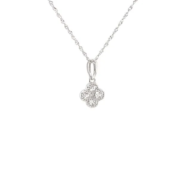 14K White Gold Diamond Pendant Necklace Image 3 Minor Jewelry Inc. Nashville, TN