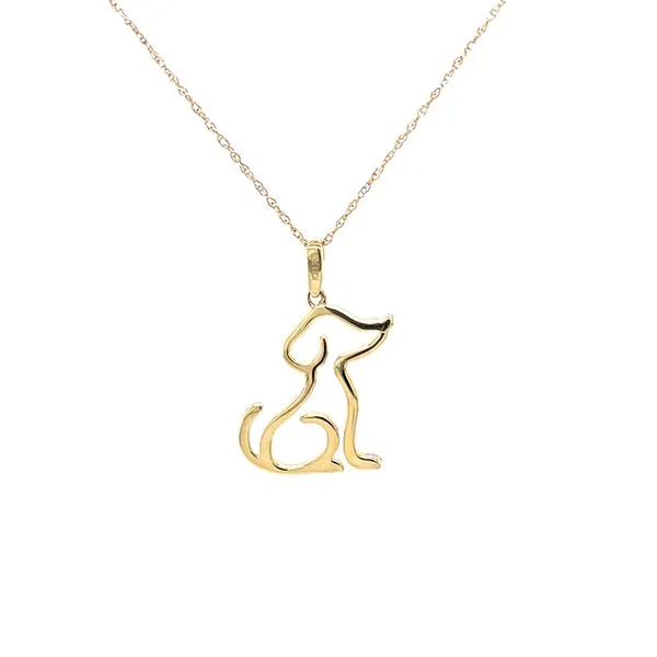 10K Yellow Gold Mined Diamond Dog Necklace Image 4 Minor Jewelry Inc. Nashville, TN