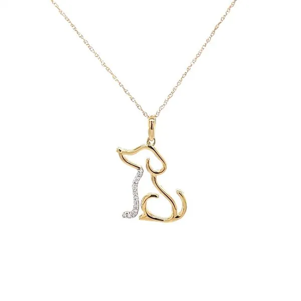 10K Yellow Gold Mined Diamond Dog Necklace Minor Jewelry Inc. Nashville, TN