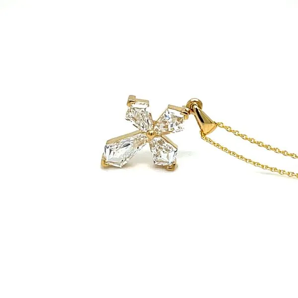 18K Yellow Gold Mined Kite Diamond Cross Pendant Image 4 Minor Jewelry Inc. Nashville, TN