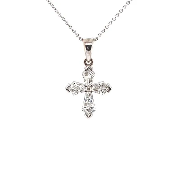 18K White Gold Mined Kite Diamond Cross Pendant Minor Jewelry Inc. Nashville, TN
