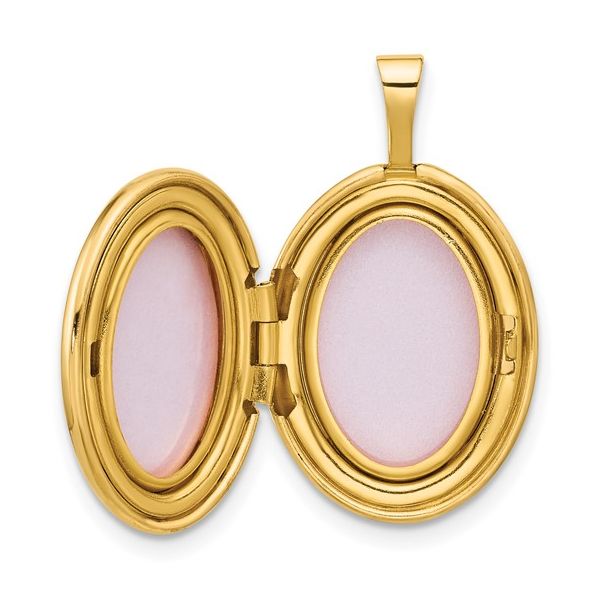 14K Yellow Gold Mined Diamond Locket Pendant on a Chain Image 3 Minor Jewelry Inc. Nashville, TN