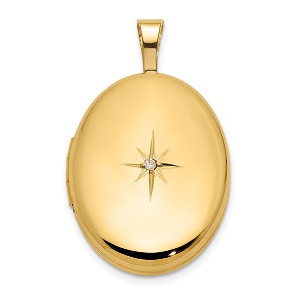 14K Yellow Gold Mined Diamond Locket Pendant on a Chain Minor Jewelry Inc. Nashville, TN