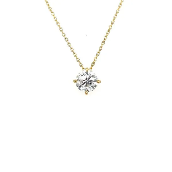 14K Yellow Gold Diamond Pendant Necklace similar item image