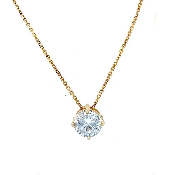 14K Yellow Gold Diamond Pendant Necklace Image 4 Minor Jewelry Inc. Nashville, TN