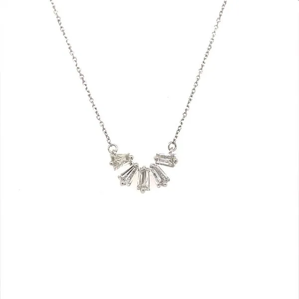 18K White Gold Diamond Necklace