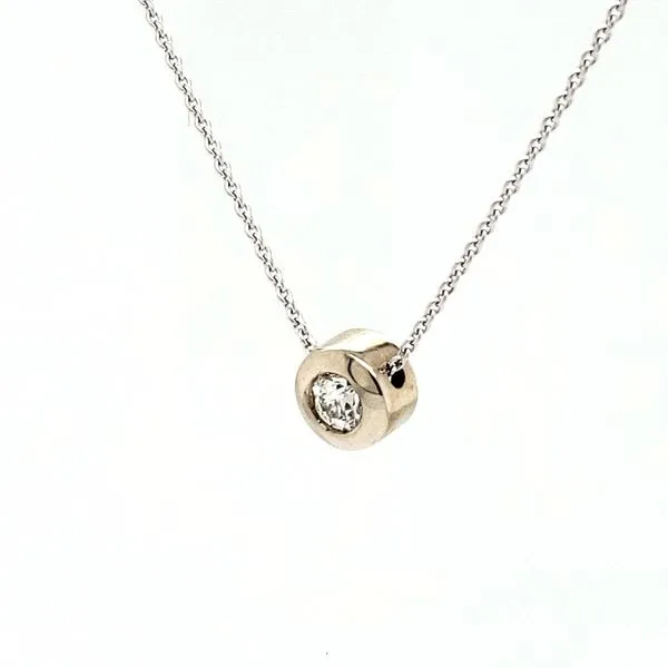 14K  White Gold Diamond Pendant Necklace Image 2 Minor Jewelry Inc. Nashville, TN