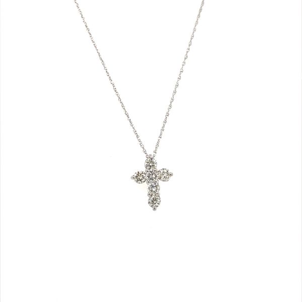 14K White Gold Diamond Cross Pendant on 14K White Gold Chain Minor Jewelry Inc. Nashville, TN
