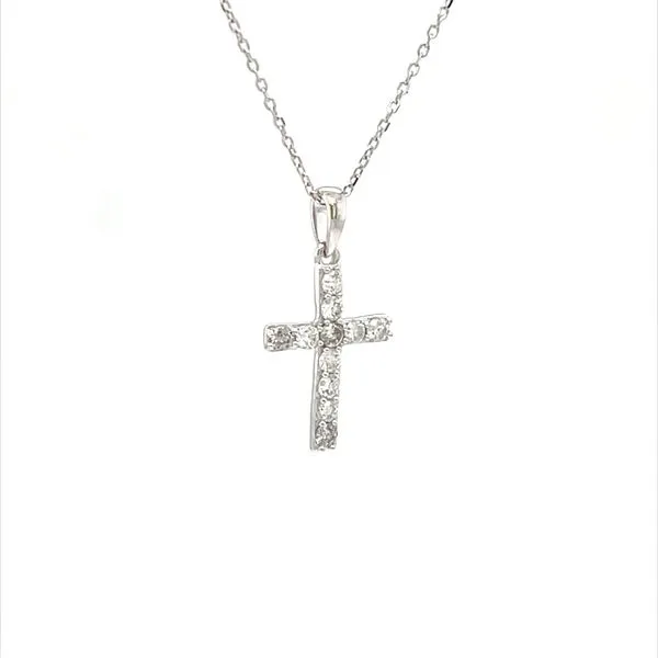 14K White Gold Cross Necklace Image 2 Minor Jewelry Inc. Nashville, TN