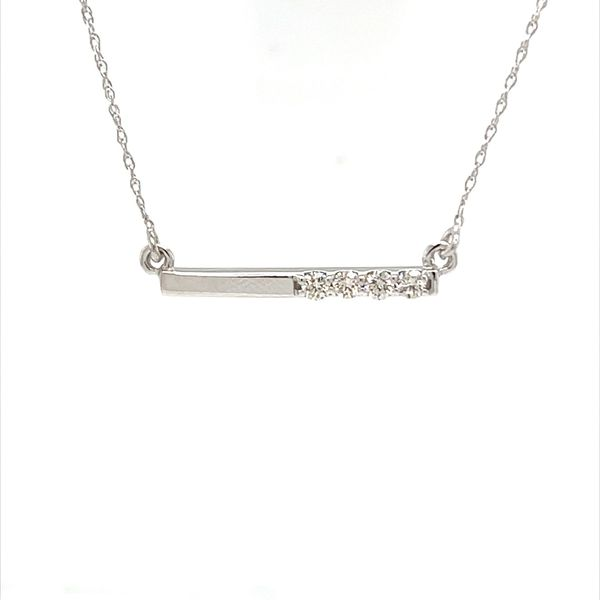 14K White Gold Diamond Bar Necklace Minor Jewelry Inc. Nashville, TN