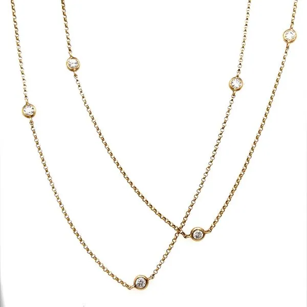 14K Yellow Gold Estate Diamond Necklace Minor Jewelry Inc. Nashville, TN