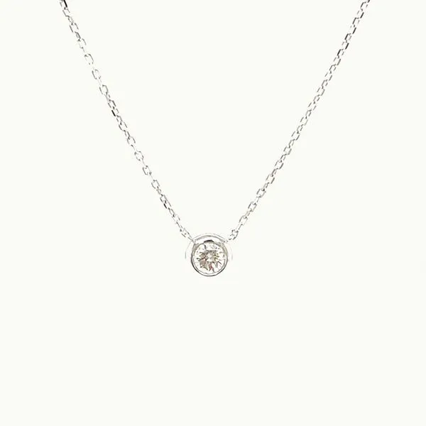 14K White Gold Diamond Pendant and Cable Link Chain Image 2 Minor Jewelry Inc. Nashville, TN