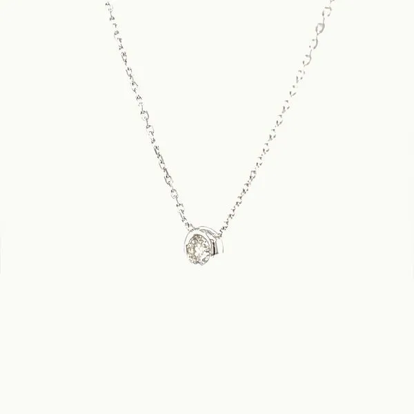 14K White Gold Diamond Pendant and Cable Link Chain Image 3 Minor Jewelry Inc. Nashville, TN