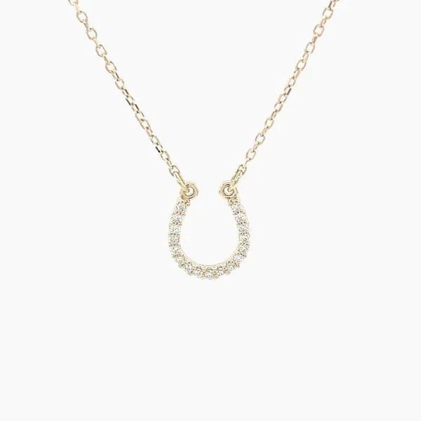 14K Yellow Gold Diamond Horseshoe Pendant Necklace Minor Jewelry Inc. Nashville, TN