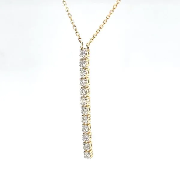 14K Yellow Gold Diamond Pendant Necklace Image 2 Minor Jewelry Inc. Nashville, TN