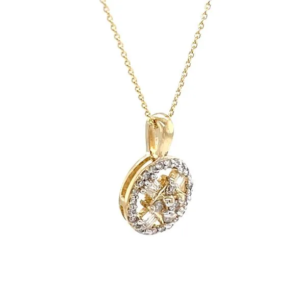 10K Yellow Gold Estate Multi-Cut Diamond Pendant Necklace Image 2 Minor Jewelry Inc. Nashville, TN