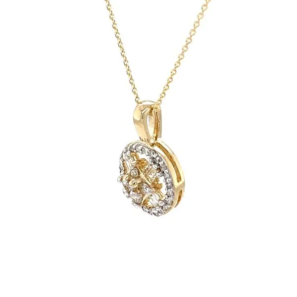 10K Yellow Gold Estate Multi-Cut Diamond Pendant Necklace Image 3 Minor Jewelry Inc. Nashville, TN