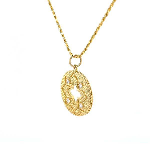 14K Yellow Gold Diamond Star Medallion Pendant Necklace Image 2 Minor Jewelry Inc. Nashville, TN