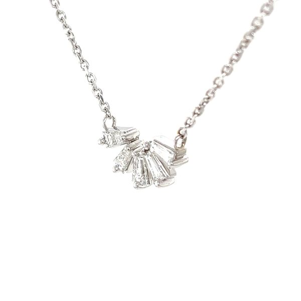 14K White Gold Mined Diamond Necklace Image 3 Minor Jewelry Inc. Nashville, TN