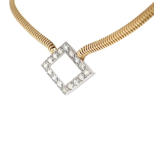 14K Yellow Gold Estate Mined Diamond Necklace Image 4 Minor Jewelry Inc. Nashville, TN