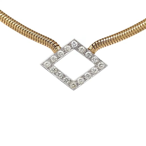 14K Yellow Gold Estate Mined Diamond Necklace Minor Jewelry Inc. Nashville, TN