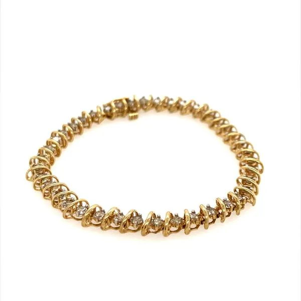 14K Yellow Gold Bracelet With Diamonds Image 3 Minor Jewelry Inc. Nashville, TN