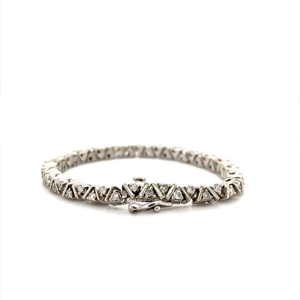 14K White Gold Tennis Bracelet Diamond