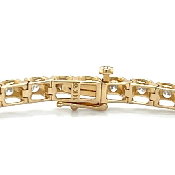 14K Yellow Gold Diamond Tennis Bracelet Image 2 Minor Jewelry Inc. Nashville, TN