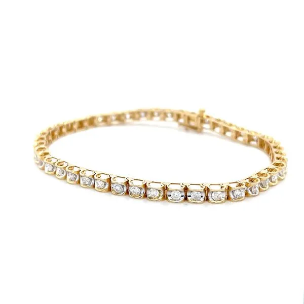 14K Yellow Gold Diamond Tennis Bracelet Image 3 Minor Jewelry Inc. Nashville, TN