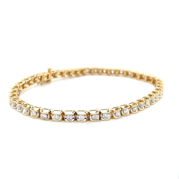 14K Yellow Gold Diamond Tennis Bracelet Image 4 Minor Jewelry Inc. Nashville, TN