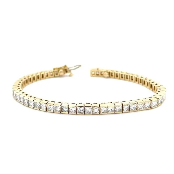 14K Yellow Gold 9cttw Mined Diamond Tennis Bracelet with Detatchable Jacket Image 2 Minor Jewelry Inc. Nashville, TN