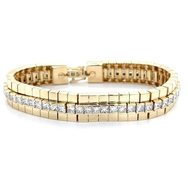 14K Yellow Gold 9cttw Mined Diamond Tennis Bracelet with Detatchable Jacket Minor Jewelry Inc. Nashville, TN