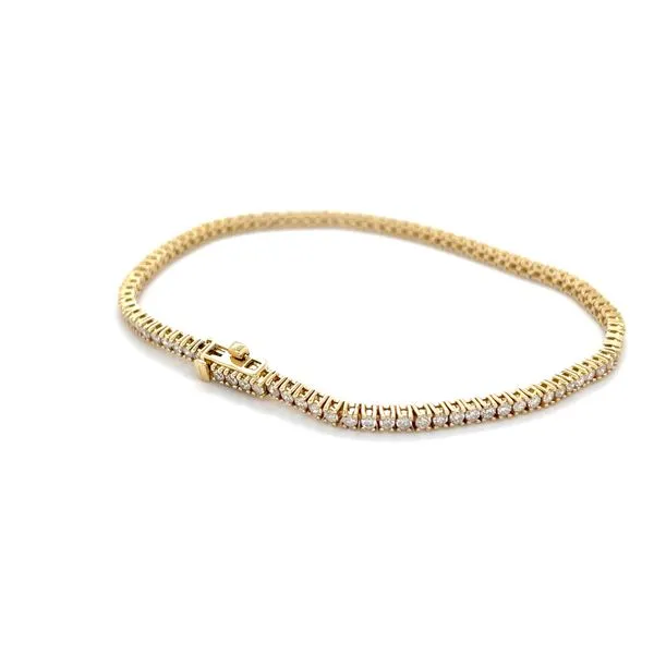 14k Yellow Gold Diamond Tennis Bracelet Image 2 Minor Jewelry Inc. Nashville, TN