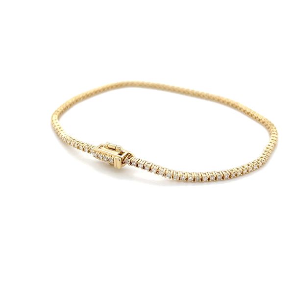 14k Yellow Gold and Diamond Tennis Bracelet 1.00 cttw Image 2 Minor Jewelry Inc. Nashville, TN