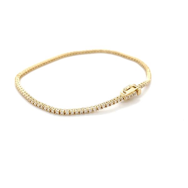 14k Yellow Gold and Diamond Tennis Bracelet 1.00 cttw Image 3 Minor Jewelry Inc. Nashville, TN