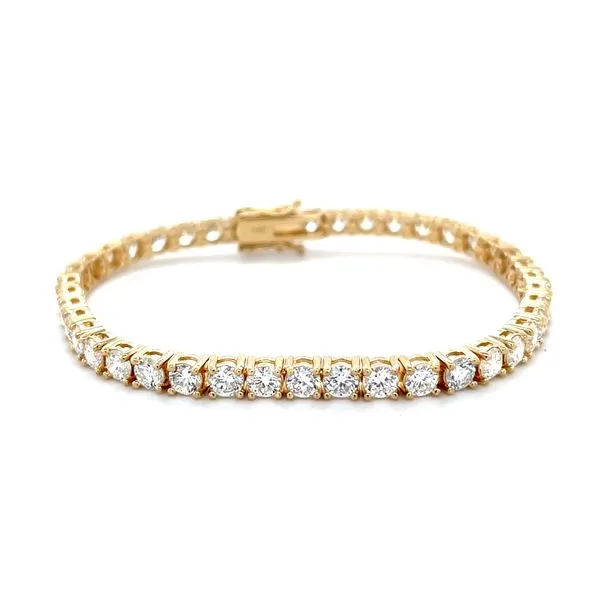 14K Yellow Gold Diamond Tennis Bracelet