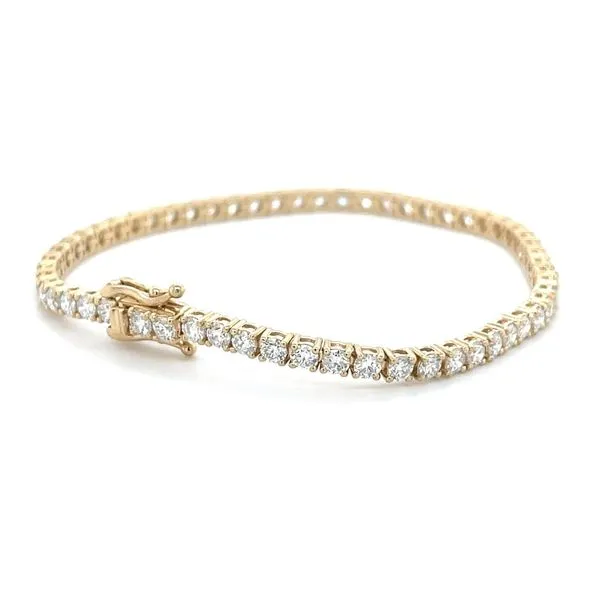14K Yellow Gold 5ct Lab Grown Diamond Tennis Bracelet Image 2 Minor Jewelry Inc. Nashville, TN
