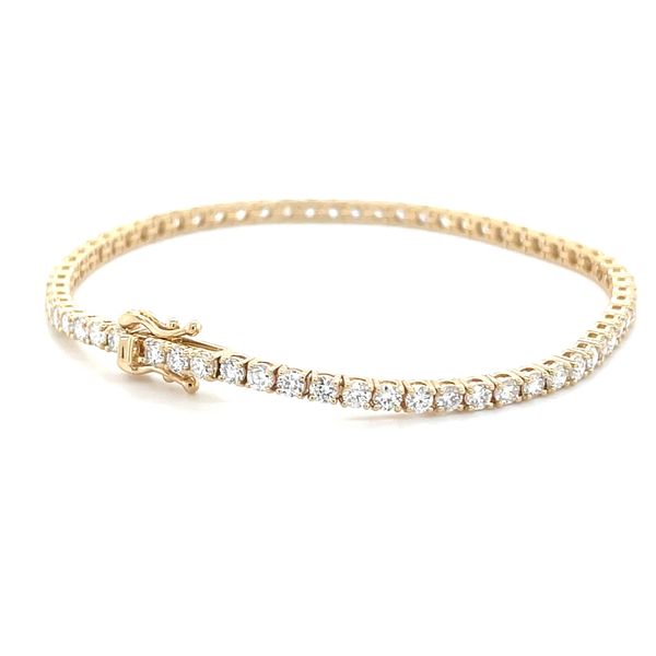 4cttw 14K Yellow Gold  Lab Grown Diamond Tennis Bracelet Image 2 Minor Jewelry Inc. Nashville, TN