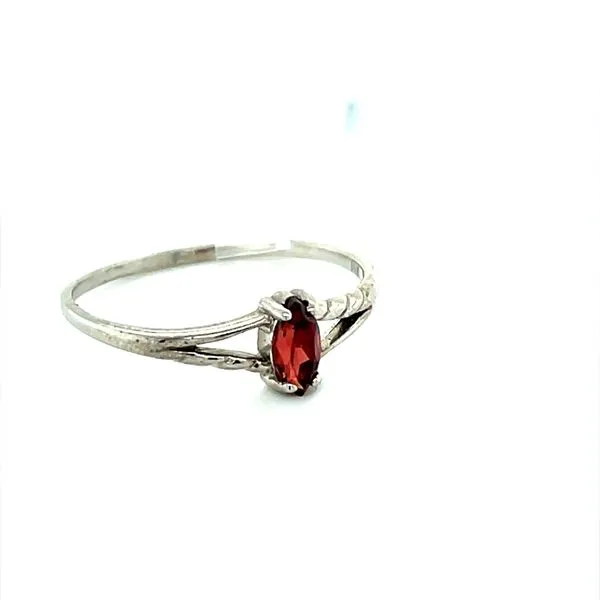 10K White Gold Garnet Ring Image 3 Minor Jewelry Inc. Nashville, TN