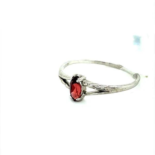 10K White Gold Garnet Ring Image 4 Minor Jewelry Inc. Nashville, TN