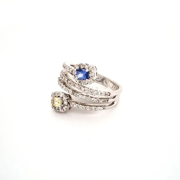 14K White Gold Sapphire and Diamond Ring Image 2 Minor Jewelry Inc. Nashville, TN