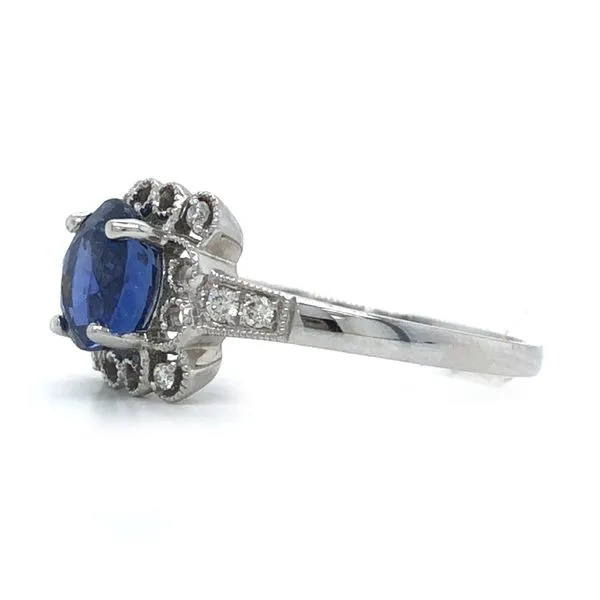 14K White Gold Sapphire and Diamond Ring Image 2 Minor Jewelry Inc. Nashville, TN