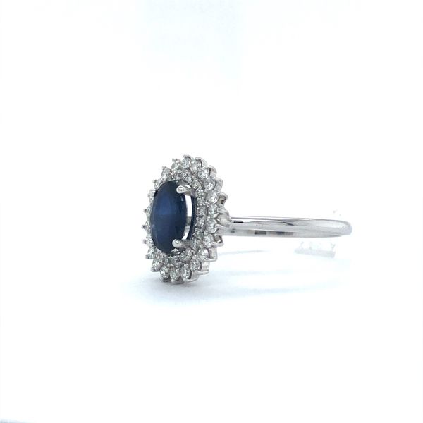 14K White Gold Estate Sapphire and Diamond Ring Image 2 Minor Jewelry Inc. Nashville, TN