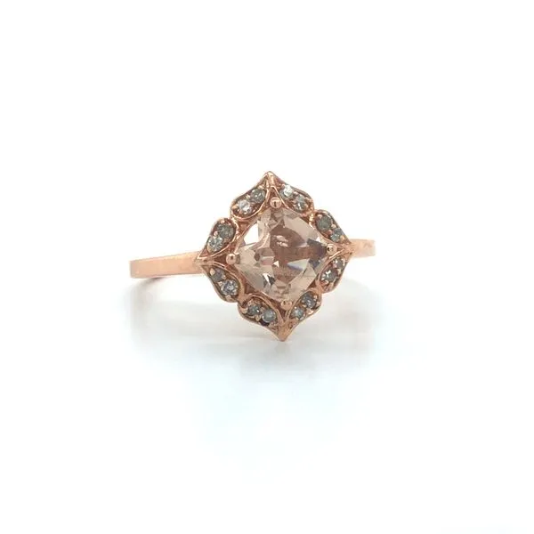 14K Rose Gold Morganite and Diamond Fashion Ring Image 3 Minor Jewelry Inc. Nashville, TN