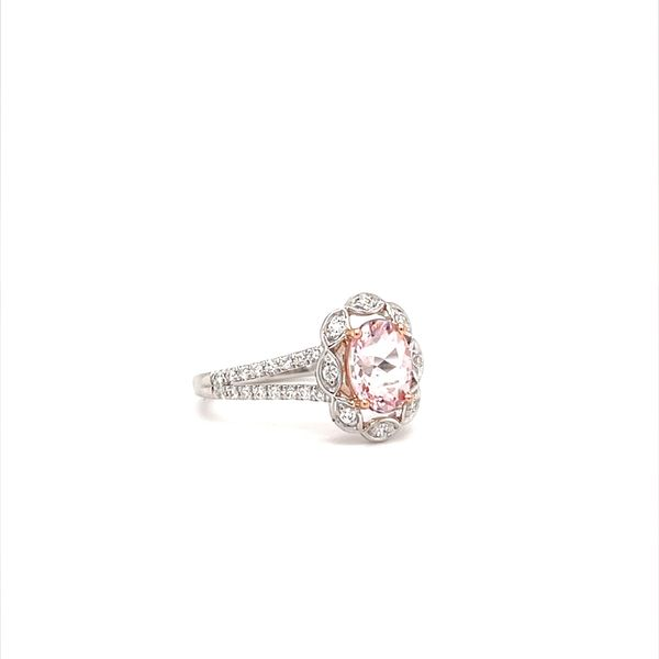 14K White Gold Morganite and Diamond Fashion Ring Image 2 Minor Jewelry Inc. Nashville, TN