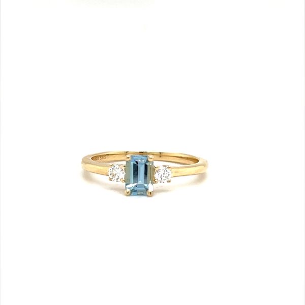 14K Yellow Gold Aquamarines and Diamond Fashion Ring Minor Jewelry Inc. Nashville, TN