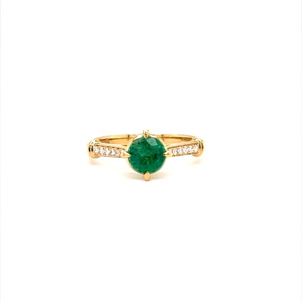 18K Yellow Gold Emerald and Diamond Ring Minor Jewelry Inc. Nashville, TN