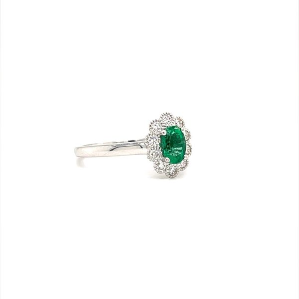 14K White Gold Emerald and Diamond Fashion Ring Image 2 Minor Jewelry Inc. Nashville, TN