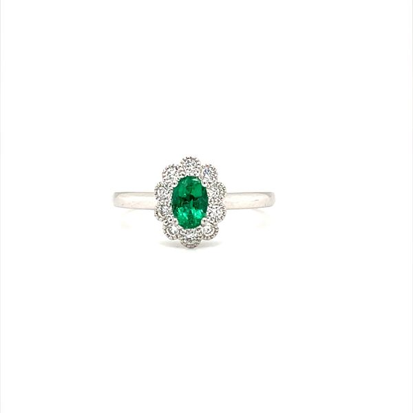 14K White Gold Emerald and Diamond Fashion Ring Minor Jewelry Inc. Nashville, TN